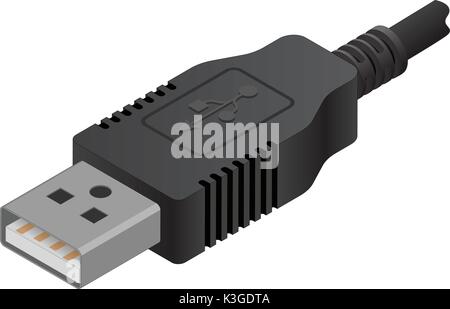 USB Connector Illustration Stock Vector