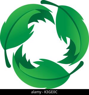 Eco Friendly Leaf Logo Stock Vector