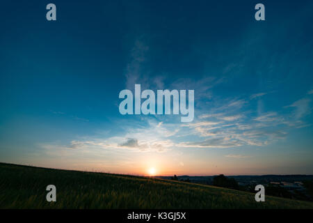 Sunset, sunrise sky panorame Stock Photo
