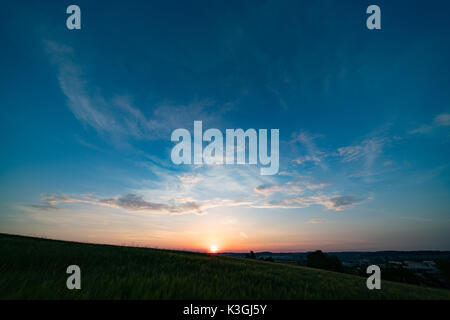 Sunset, sunrise sky panorame Stock Photo