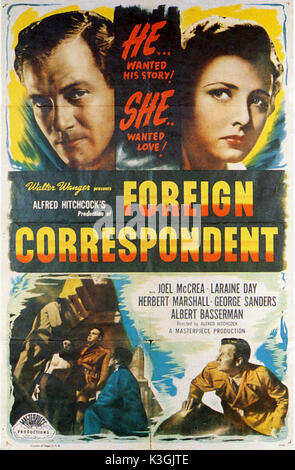 FOREIGN CORRESPONDENT      Date: 1940 Stock Photo