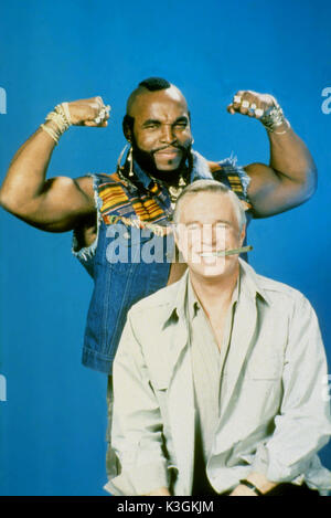 THE A-TEAM MR T as BA Baracus, GEORGE PEPPARD as Hannibal Smith Stock Photo