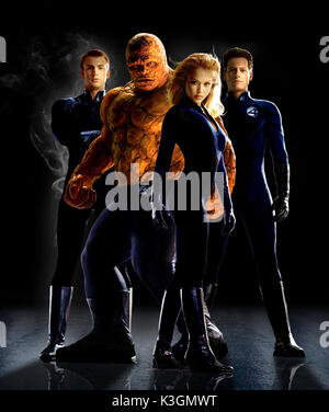 Please contact the Twentieth Century Fox press office for further information. FANTASTIC FOUR CHRIS EVANS as The Human Torch, MICHAEL CHIKLIS as The Thing, JESSICA ALBA as The Invisible Woman, IOAN GRUFFUDD as Mr. Fantastic     Date: 2005 Stock Photo