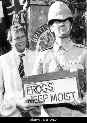 RIPPING YARNS [BR TV 1976 - 1979]  MICHAEL PALIN and DENHOLM ELLIOTT in 'ACROSS THE ANDES BY FROG' Stock Photo