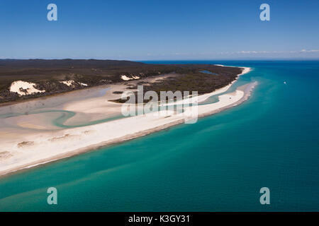 Aerial View of Moreton Island, Brisbane, Australia Stock Photo