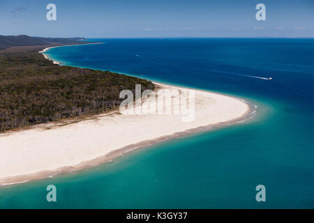 Aerial View of Moreton Island, Brisbane, Australia Stock Photo