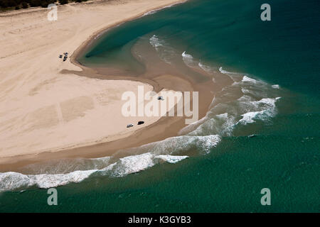 Jeep Tour on Moreton Island, Brisbane, Australia Stock Photo