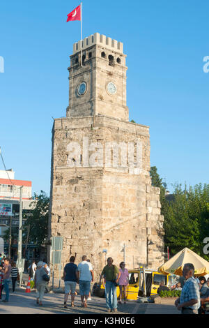 Turkey, Antalya, Old Town, clock tower Stock Photo