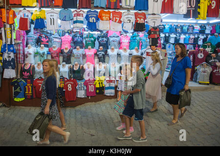 Turkey, province of Antalya, Side, shopping street Stock Photo