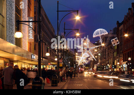 Christmas Lights, Oxford Street, London, England Stock Photo