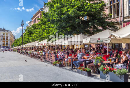 Poland, Krakow City, Market Square, Terraces