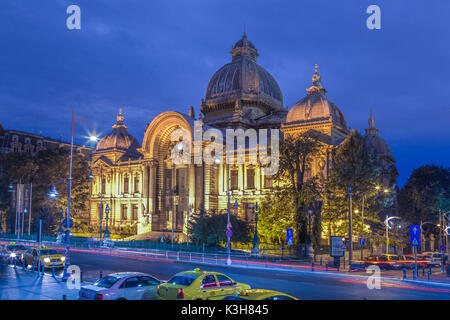 Romania, Bucharest City, The CEC Palace, former Bank Stock Photo