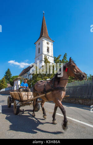 Romania, Sibiel village near Sibiu City, local transport Stock Photo