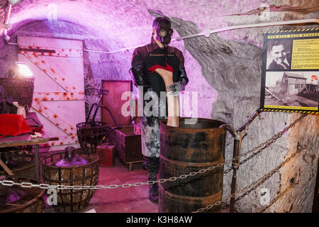 England, East Sussex, Hastings, The True Crime Museum, Exhibit of John George Haigh, The Acid Bath Murderer Stock Photo