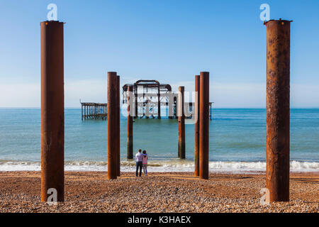 England, East Sussex, Brighton, West Pier Stock Photo