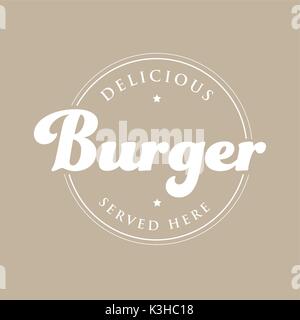 Burger vintage stamp black Stock Vector