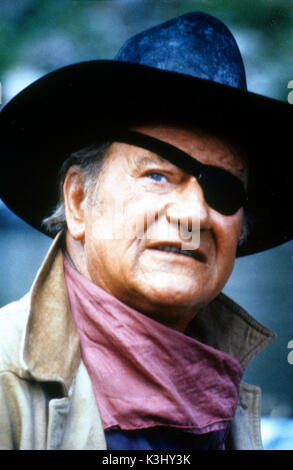 TRUE GRIT JOHN WAYNE as Rooster Cogburn     Date: 1969 Stock Photo