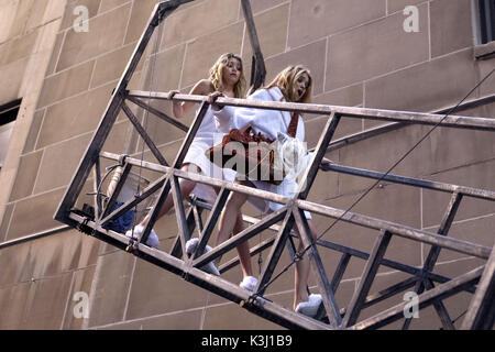 From left to right: MARY-KATE OLSEN and ASHLEY OLSEN star in Warner Bros. Pictures' action comedy New York Minute.  PHOTOGRAPHS TO BE USED SOLELY FOR ADVERTISING, PROMOTION, PUBLICITY OR REVIEWS OF THIS SPECIFIC MOTION PICTURE AND TO REMAIN THE PROPERTY OF THE STUDIO. NOT FOR SALE OR REDISTRIBUTION. NEW YORK MINUTE [US 2004]  [L-R] MARY-KATE OLSEN, ASHLEY OLSEN Stock Photo