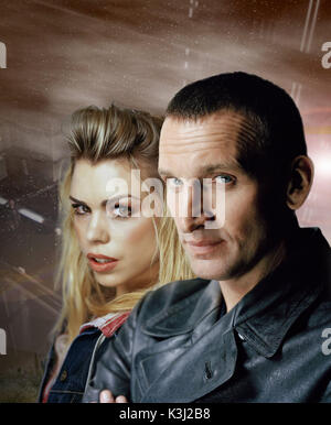 Picture Shows:  Rose Tyler (BILLIE PIPER) and The Doctor  (CHRISTOPHER ECCLESTON)  CHRISTOPHER ECCLESTON plays The Doctor  in this new series coming soon to BBC ONE with BILLIE PIPER as Rose Tyler. Travelling through time and space, the Doctor and Rose come face to face with a number of new and exciting monsters - as well as battling with the Doctor's arch-enemy, the Daleks.   WARNING:  Use of this copyrighted image is subject to Terms of Use of BBC Digital Picture Service.  In particular, this image may only be used during the publicity period for the purpose of publicising DOCTOR WHO and pro Stock Photo