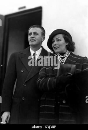 DOLORES DEL RIO with husband MGM Art Director CEDRIC GIBBONS Stock Photo