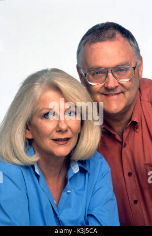 NEIGHBOURS ANNE CHARLESTON as Madge Bishop, IAN SMITH as Harold Bishop Stock Photo