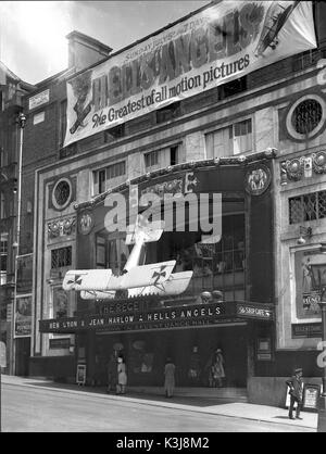 THE REGENT CINEMA, BRIGHTON, SUSSEX THE DAWN PATROL was released in Britain 16 March 1931 and the ballyhoo in the photograph with the aeroplane hoisted on to the canopy surely indicates a screening around this time of its first release Stock Photo