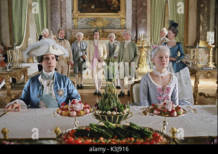 Marie Antoinette Jason Schwartzman Kirsten Dunst and Judy Davis Star in historical drama Marie Antoinette. For further information please contact your Sony Pictures Releasing press office. MARIE ANTOINETTE JASON SCHWARTZMAN as Louis XVI, KIRSTEN DUNST as Marie Antoinette     Date: 2006 Stock Photo