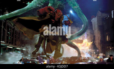 HELLBOY II: THE GOLDEN ARMY aka HELLBOY 2 RON PERLMAN as Hellboy does battle with an Elemental. HELLBOY II: THE GOLDEN ARMY      Date: 2008 Stock Photo