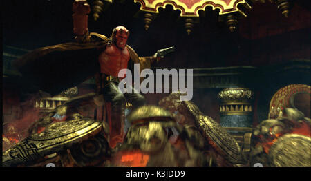 HELLBOY II: THE GOLDEN ARMY aka HELLBOY 2 RON PERLMAN as Hellboy battles The Golden Army. HELLBOY II: THE GOLDEN ARMY      Date: 2008 Stock Photo