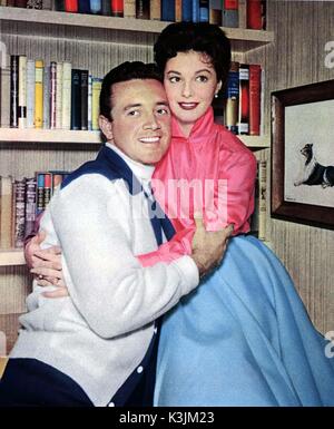 Married couple - singer / actor VIC DAMONE and Italian-born actress MARISA PAVAN Stock Photo