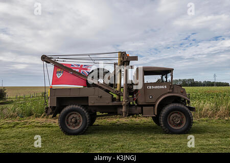 Chevrolet CT15 Army Vehicle At The Canadian War Cemetery In Dieppe, Normandy,  France. Stock Photo