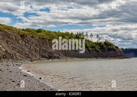 Joggins Fossil Cliffs, Nova Scotia, Canada Stock Photo