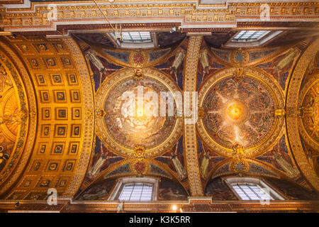England, London, The City, St Paul's Cathedral, The Quire Ceiling Stock Photo