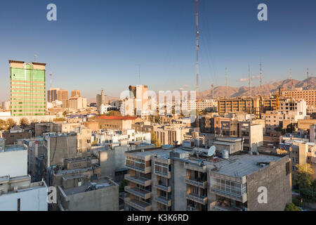 Iran, Tehran, elevated city view, morning Stock Photo