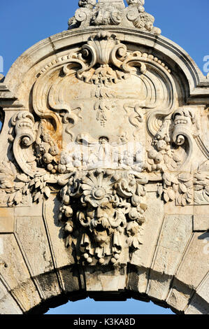 Hungary, Budapest, Buda, the Corvinus Gate, a giant gate of the Royal Palace on Castle Hill listed as World Heritage by UNESCO Stock Photo