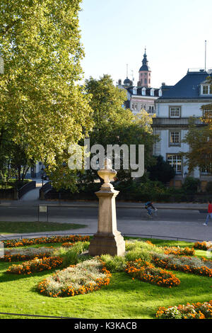 Germany, Baden-Wurttemberg, Black Forest (Schwarzwald), Baden-Baden, Kaiserallee and collegiate church (Stiftskirche) Stock Photo