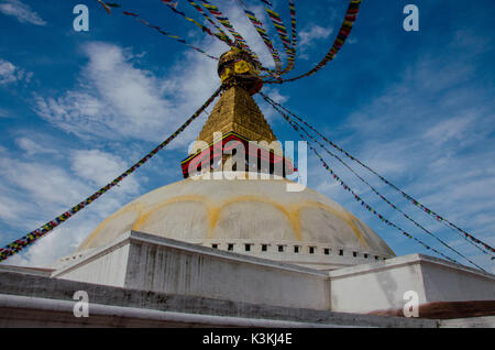 The Boudhanath Stupa in Kathmandu, Nepal, Asia Stock Photo