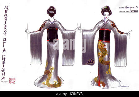 MEMOIRS OF A GEISHA Original costume designs by Colleen Atwood for Memoirs of a Geisha. Sketches by artist Felipe Sanchez       Date: 2005 Stock Photo