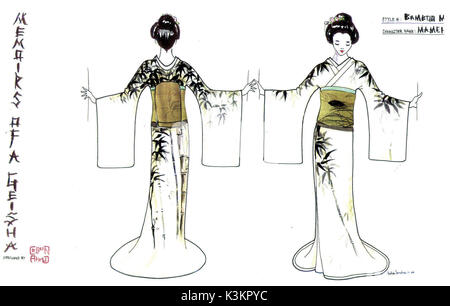 MEMOIRS OF A GEISHA Original costume designs by Colleen Atwood for Memoirs of a Geisha. Sketches by artist Felipe Sanchez       Date: 2005 Stock Photo