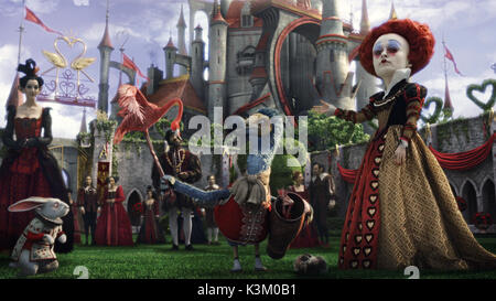 ALICE IN WONDERLAND MICHAEL SHEEN voices the White Rabbit, MICHAEL GOUGH voices the Dodo, HELENA BONHAM CARTER as the Red Queen        Date: 2010 Stock Photo