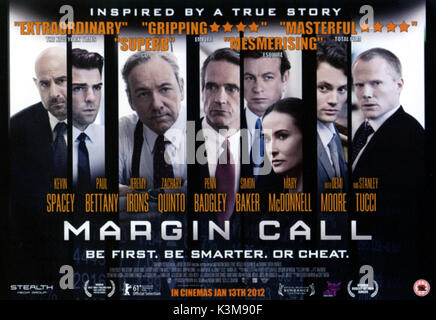MARGIN CALL STANLEY TUCCI, ZACHARY QUINTO, KEVIN SPACEY, JEREMY IRONS, ALEC BALDWIN, DEMI MOORE, PENN BADGLEY, PAUL BETTANY     Date: 2011 Stock Photo