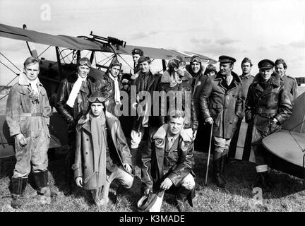 ACES HIGH [BR / FR 1976] [Top row L-R] DAVID WOOD, SIMON WARD, [?], [?], [?], PETER FIRTH, [?], [?] CHRISTOPHER PLUMMER, DAVID DAKER, MALCOLM MCDOWELL, COLIN RIX     Date: 1976 Stock Photo