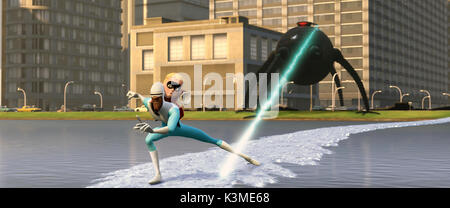 THE INCREDIBLES [US 2004] SAMUEL L. JACKSON voices Lucius Best / Frozone, SPENCER FOX voices Dash Parr     Date: 2004 Stock Photo