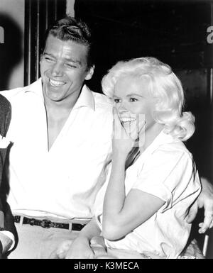 JAYNE MANSFIELD (1933-1967) US film actress with her son Miklos about ...