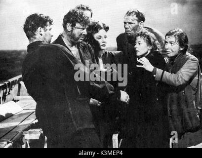 LIFEBOAT [US 1944] Directed by Alfred Hitchcock JOHN HODIAK, WALTER SLEZAK, HUME CRONYN (hidden), TALLULAH BANKHEAD, HENRY HULL, HEATHER ANGEL, MARY ANDERSON     Date: 1944 Stock Photo