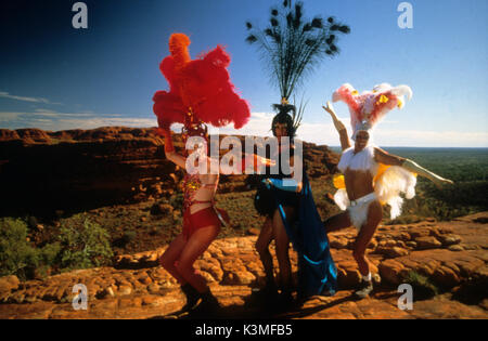 THE ADVENTURES OF PRISCILLA, QUEEN OF THE DESERT [AUS 1994] [L-R] HUGO WEAVING, TERENCE STAMP, GUY PEARCE     Date: 1994 Stock Photo