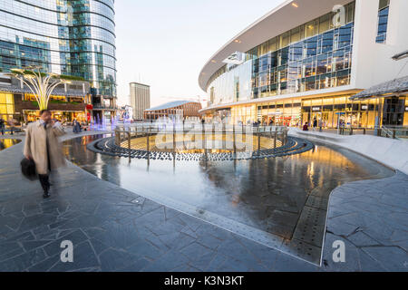 Milan, Lombardy, Italy. Gae Aulenti square in the Porta Nuova business district. Stock Photo