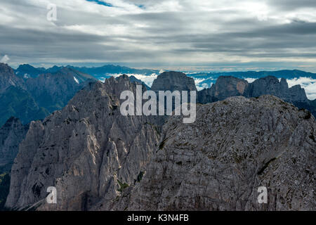 Pizzon, Monti del Sole, Dolomites, Veneto, Italy. The Monti del Sole Stock Photo