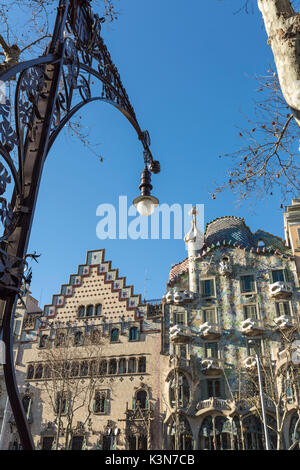 Spain, Catalonia, Barcelona. Casa Batllo, exterior view Stock Photo