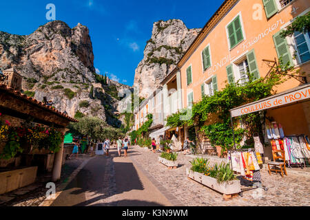 France, Provence, near Gorges du Verdon, Moustier-Sainte-Marie Stock Photo